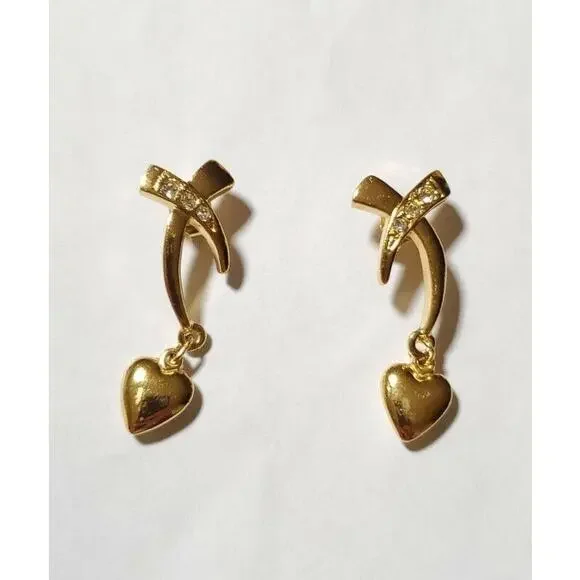 Avon hearts kiss delicate Avon earrings from 1994 - Picture 1 of 5